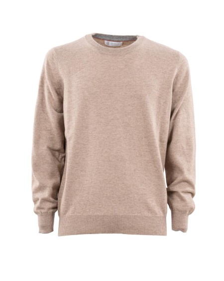 Shop BRUNELLO CUCINELLI  Girocollo: Brunello Cucinelli maglia in cashmere.
Girocollo in maglia a costina.
Polsini e fondo in maglia a costina.
Maglia rasata.
Composizione: 100% CASHMERE.
Made in Italy.. M2200100-C077A